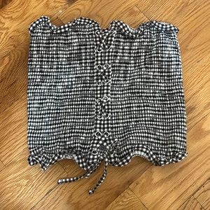 Express gingham tube top